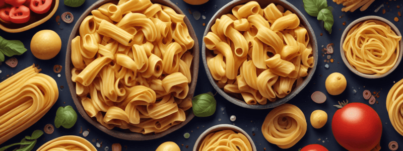 Italian Pasta Shapes and Recipes Quiz