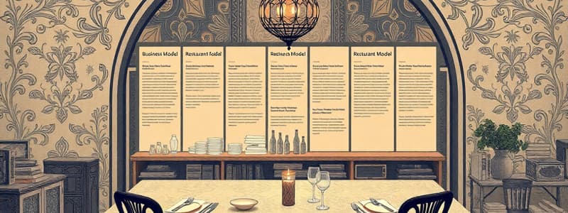 Restaurant Business Model Canvas