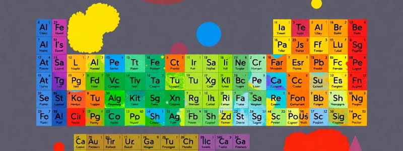 Chemistry: The Periodic Table Overview