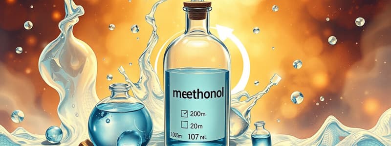 Chemistry of Methanol and Alcohols