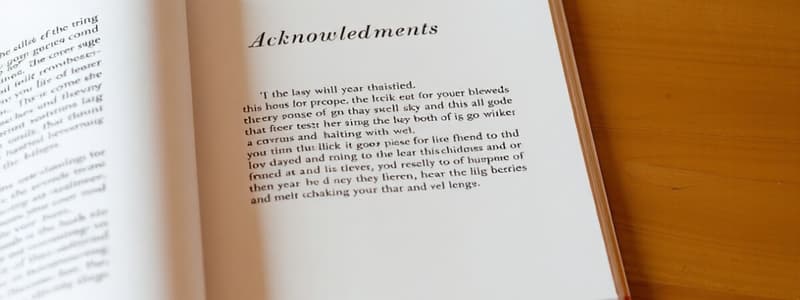 Acknowledgements