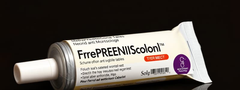 methylPREDNISolone: Solu-MEDROL Flashcards