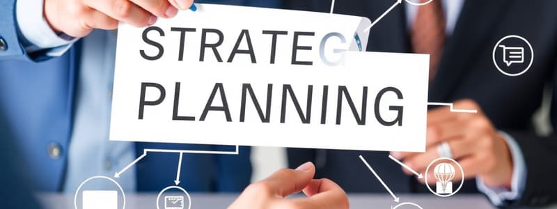 Strategic Planning and Competitive Strategies