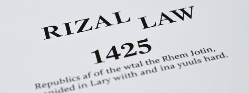 The Rizal Law and Its Impact