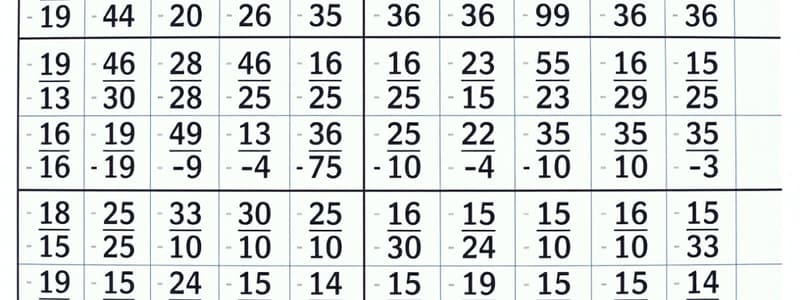 Mathematics Multiplication 7 Table