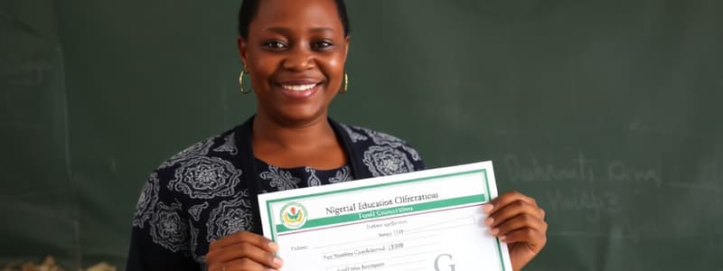 Teacher Qualification Standards in Nigeria