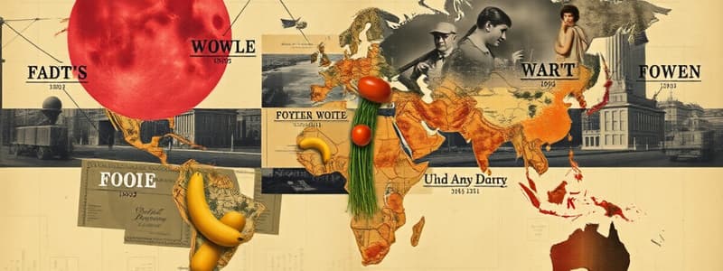 Food as a Global Commodity and WWII Scarcity