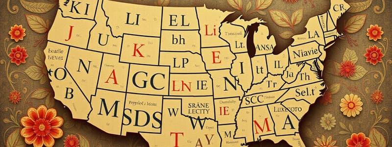 State Abbreviations East of the Mississippi