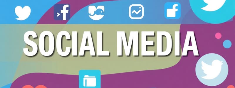 Introduction to Social Media Network - ISM 313