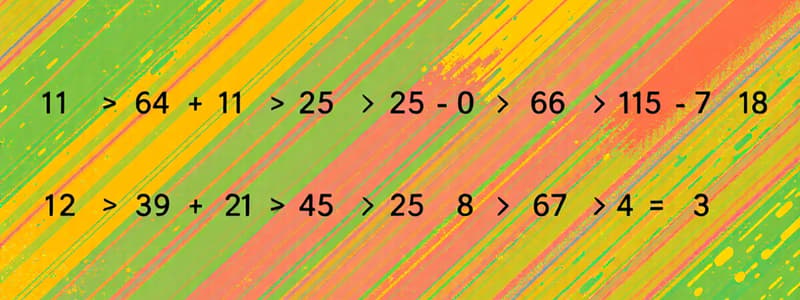 Arithmetic Sequences Quiz