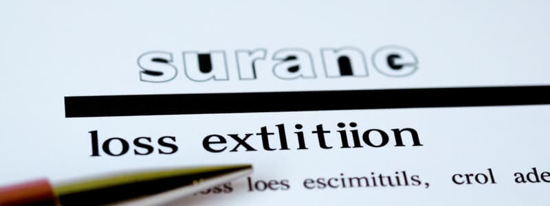 Insurance Loss Coverage Quiz