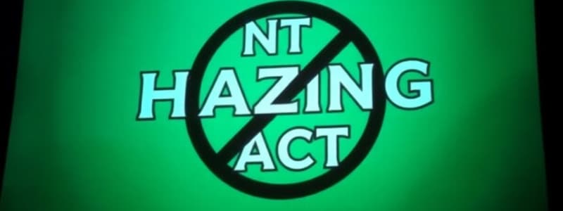 Anti-Hazing Act of 2018 Quiz