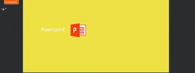 PowerPoint Partie 2 : Interface et Présentation