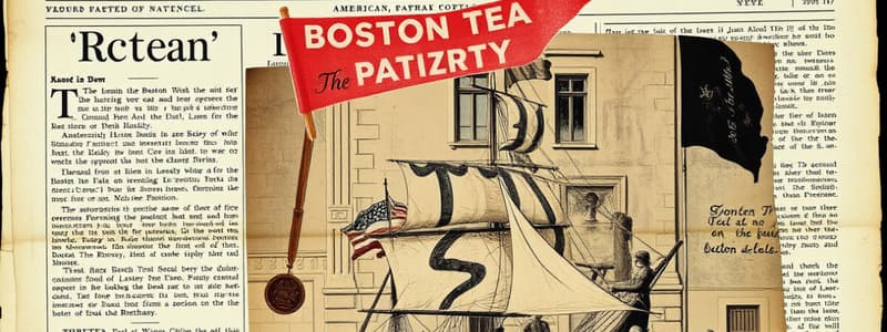 Boston Gazette on the Boston Tea Party