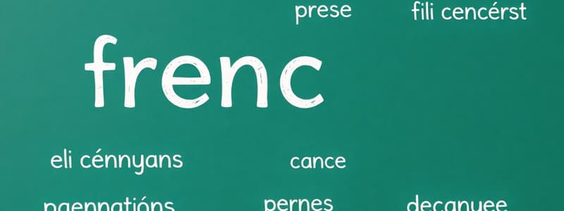 Vocabulaire et Concepts Français