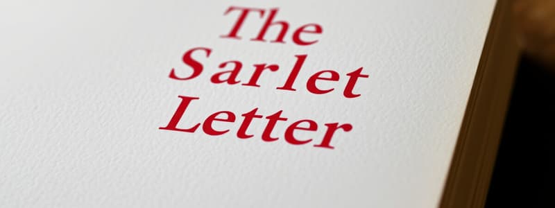 The Scarlet Letter Chapter 3 Quiz