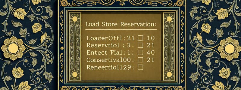 LSRW: Load and Store Reservation Window