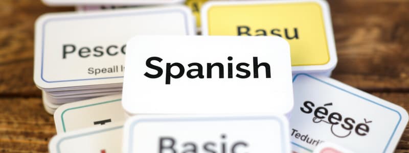 Flashcards de Español Básico