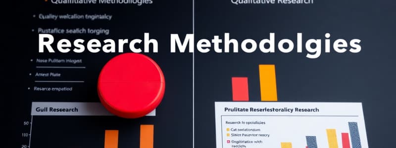 Types of Research Quiz