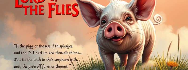 Lord Of The Flies Quotes: Piggy Flashcards