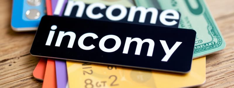 Finance Basics: Income and Credit Cards