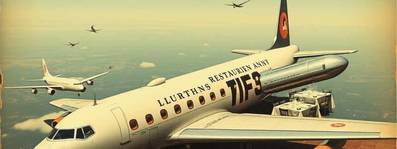 Airplanes as Restaurants Around the World