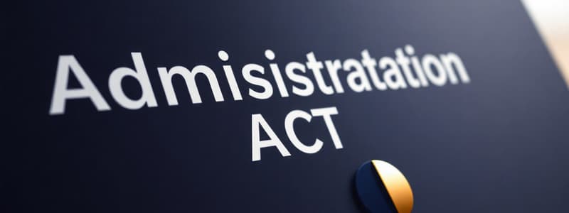 Tax Administration Act Overview