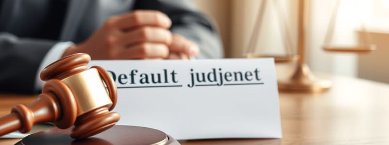 Legal Procedures for Default Judgments