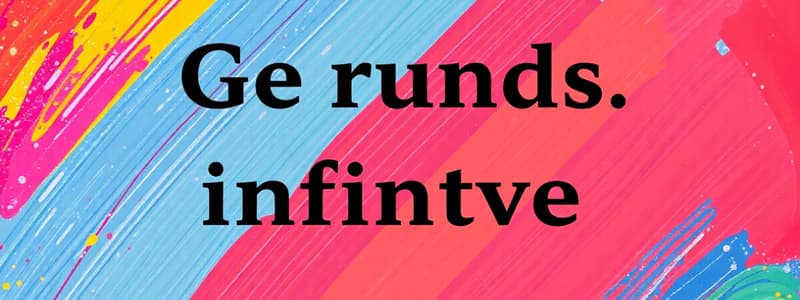 Gerunds and Infinitives Quiz