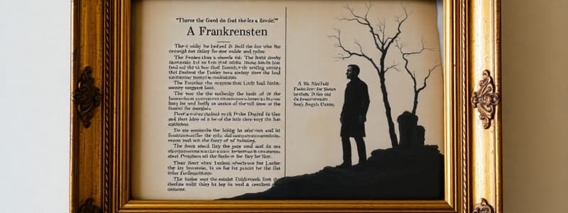 "Frankenstein" Narrative Structure