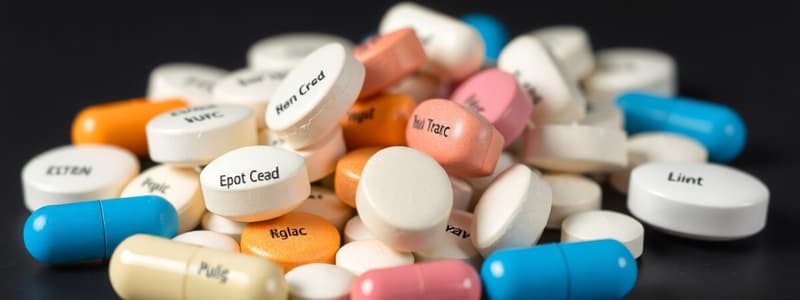 Drug Types and Suffixes Quiz