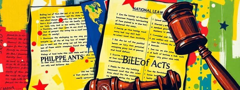 Philippine Republic Acts and Bill of Rights