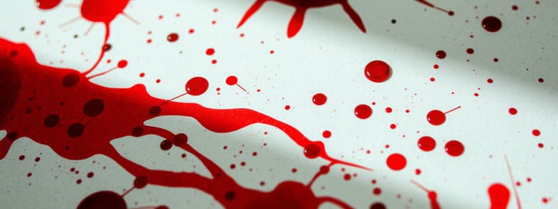 Blood Spatter Patterns in Forensics