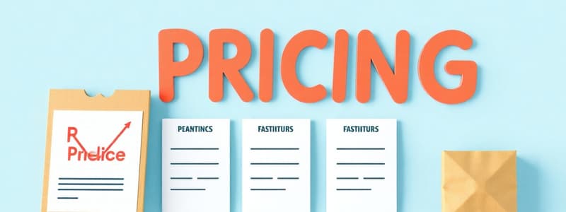 Marketing Chapter 11: Pricing Concepts