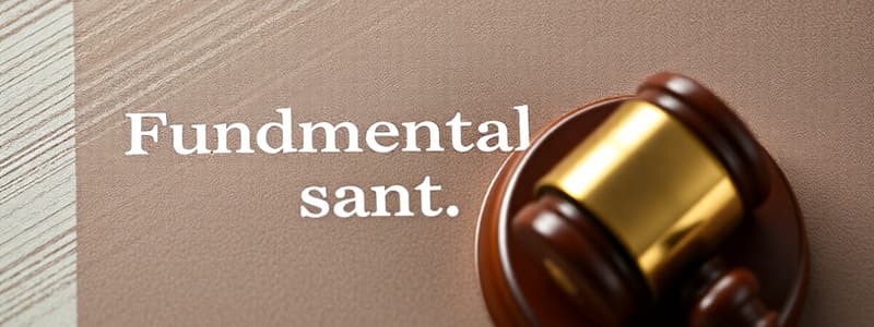 Fundamental Duties and Tort Law Quiz