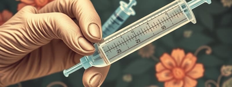 Parenteral Injections: Routes, Syringes, and Insulin