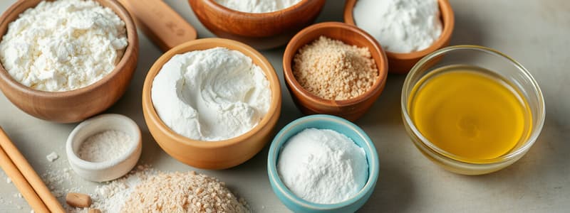 Baking Ingredients: Wheat, Sweeteners, and Fats