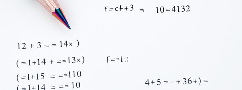 Pre-Algebra Review Flashcards