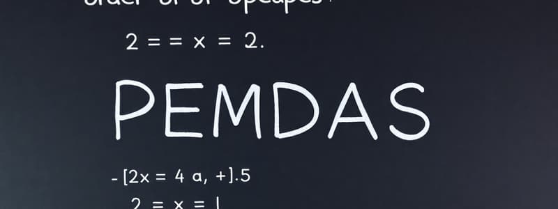 Introduction to Order of Operations