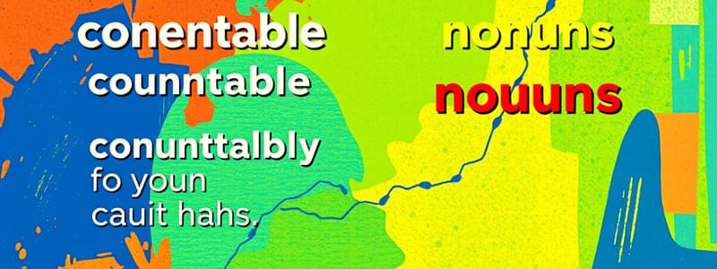 Grammar Quiz on Countable and Uncountable Nouns