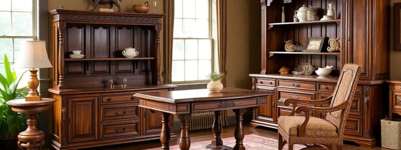 Furniture Design Transition from Jacobean to William and Mary