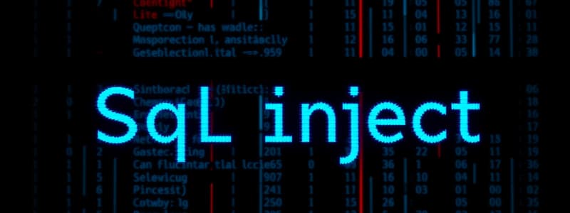 Cybersecurity: SQL Injection & Hacking Techniques