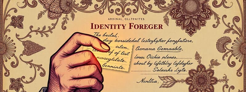 Identity Document Forgery Quiz