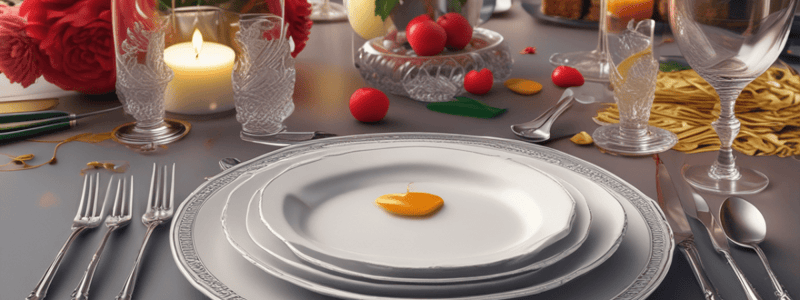 Fine Dining Base Plates Quiz