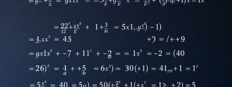 Quadratic Equations and Solutions