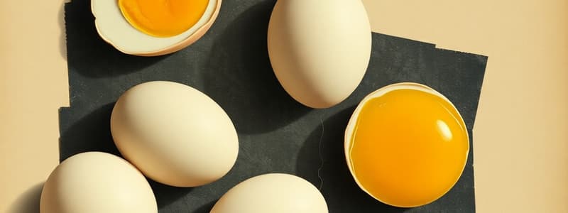 Egg Characteristics and Cooking