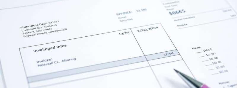 Pharmaceutical Invoice Overview