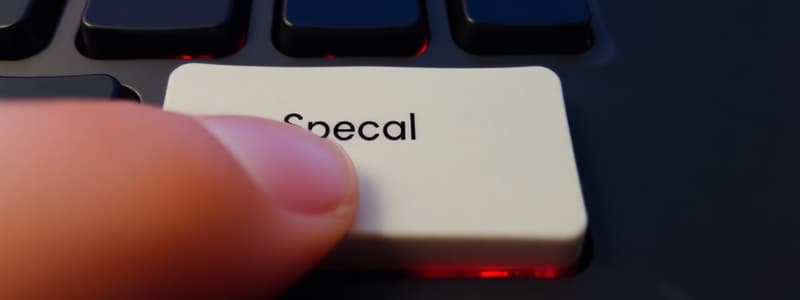 Teclas Especiales del Teclado