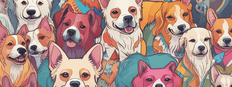 Colorful Dogs and Their Adventures