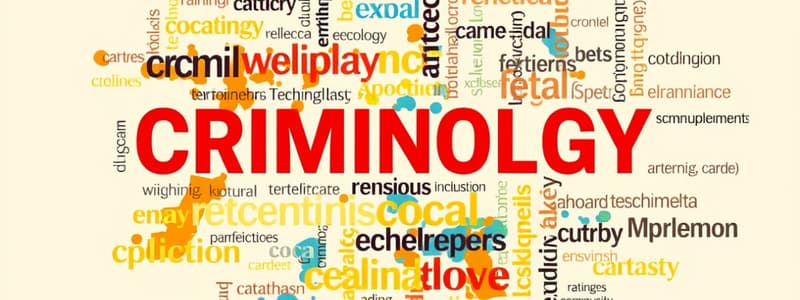 Technical English 1: Criminology Vocabulary